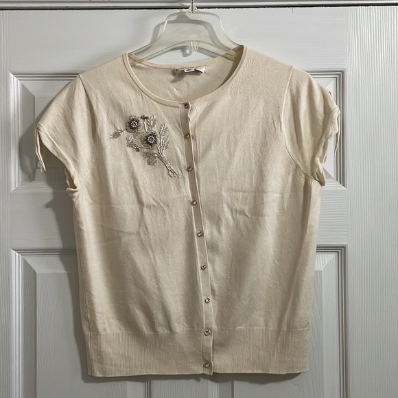 Banana Republic Sweaters - Banana Republic Beaded Short Sleeve Cardigan - NWOT